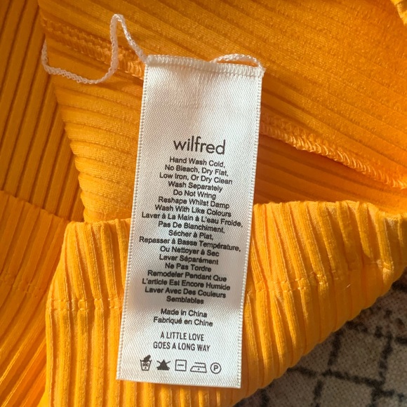 Wilfred ribbed tank in tangerine/sunflower yellow colour - Picture 8 of 10